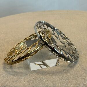 Butler Vintage silver/gold tone bangle bracelets